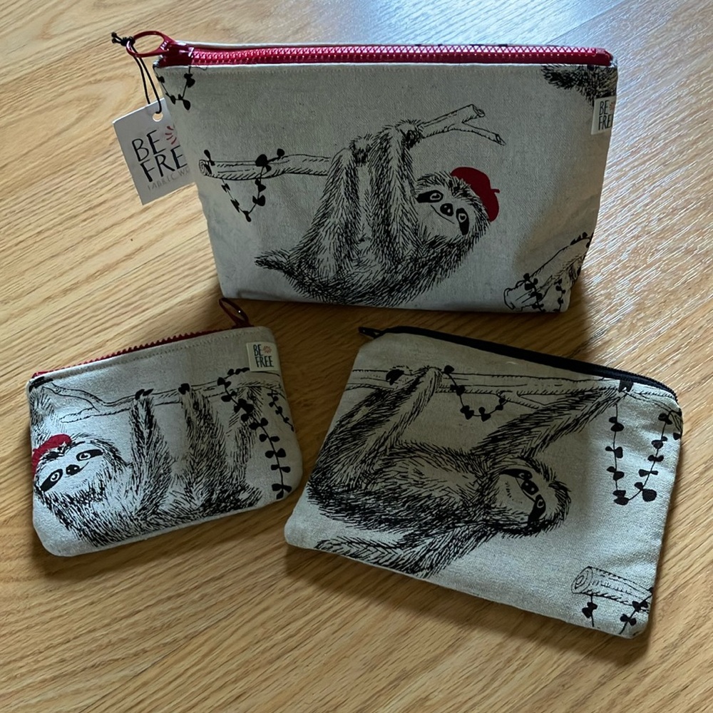 Nautical Red and Gray Mini Bags with Vintage Charm